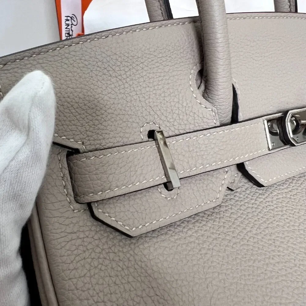 100% Authentic Hermes Birkin 30 Trench Togo PHW Stamp T - Picture 14 of 16